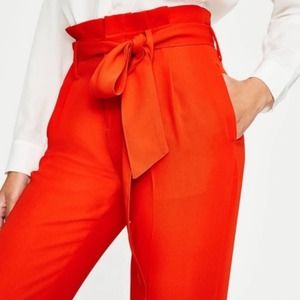 Boden Melina Paperbag waist crop red pants size 8P
